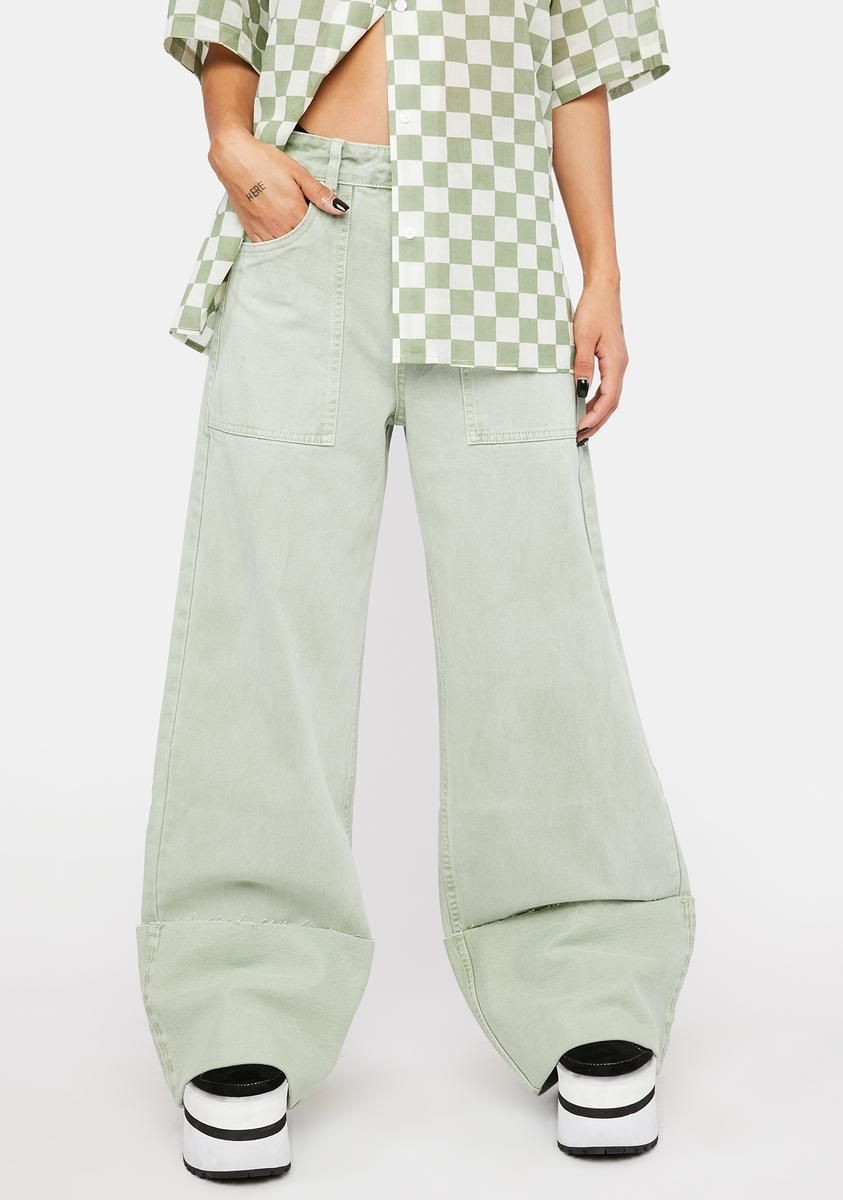 Forbid Wide Leg Jeans sold by Dolls Kill