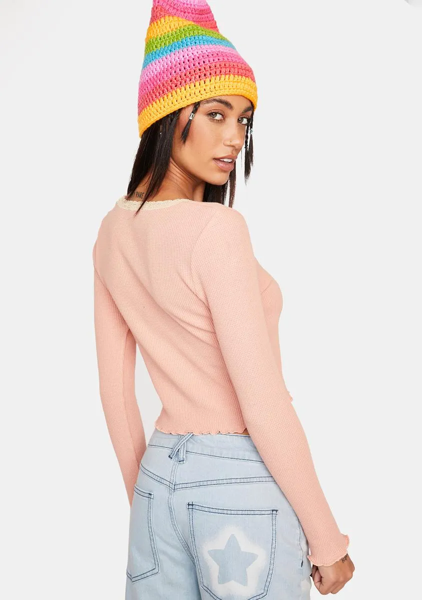 Just Can't Wait Thermal Crop Top sold by Dolls Kill product image thumbnail 4