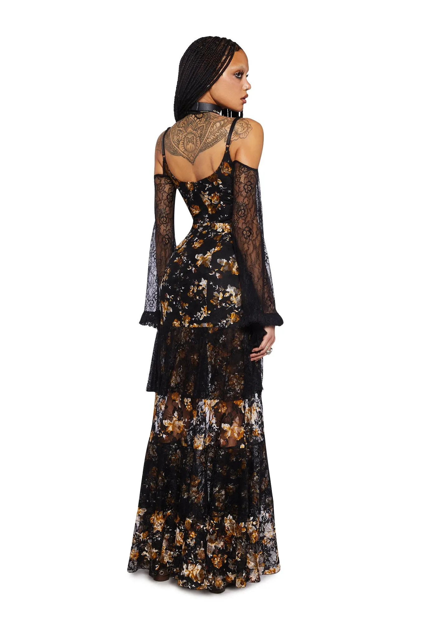 Rosebud Rivera Maxi Dress- Black sold by Dolls Kill product image thumbnail 2