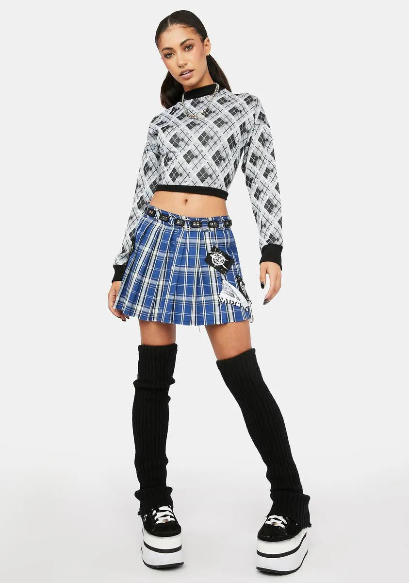 Punk Prepped Argyle Knit Sweater sold by Dolls Kill product image thumbnail 3