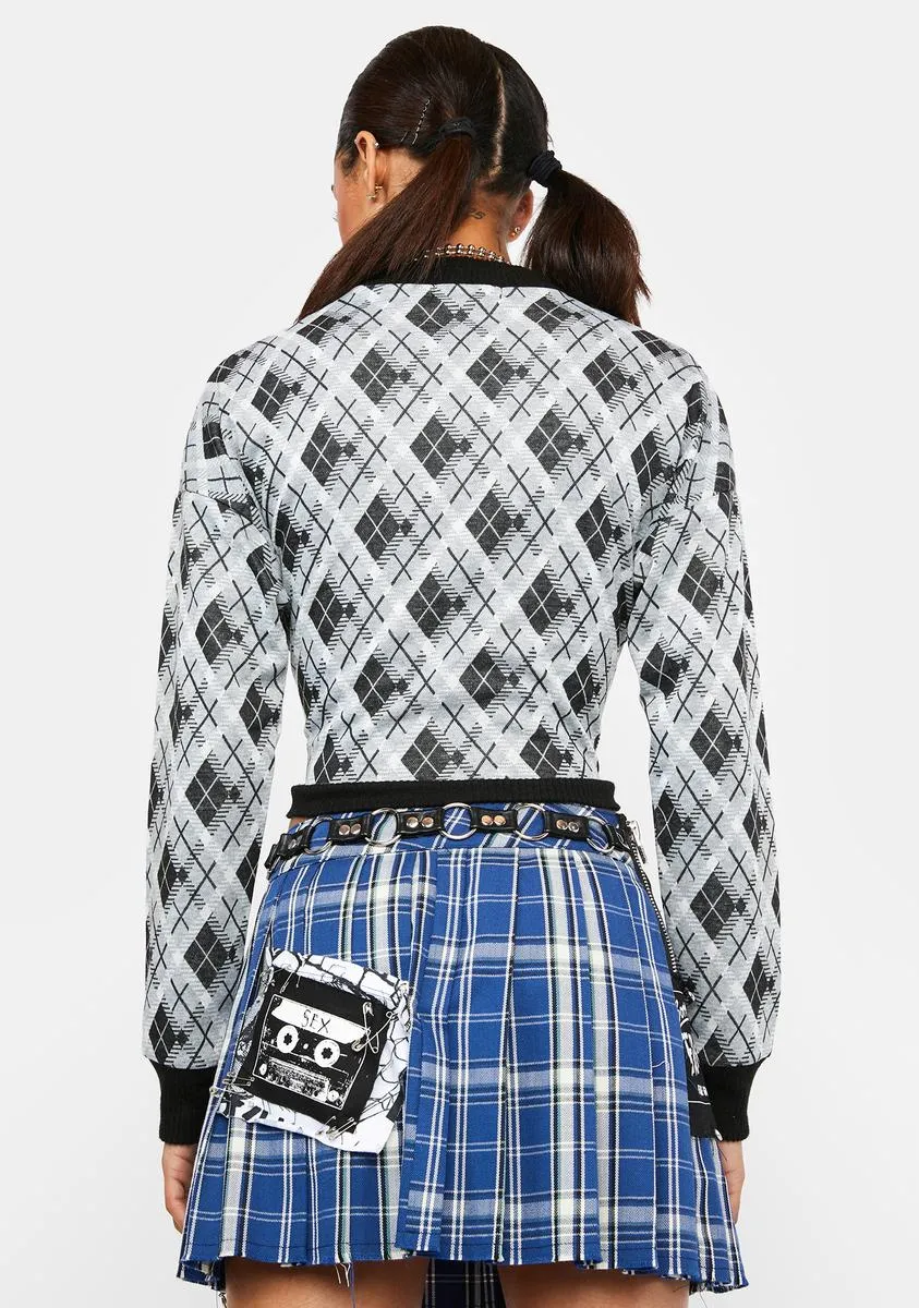 Punk Prepped Argyle Knit Sweater sold by Dolls Kill product image thumbnail 4