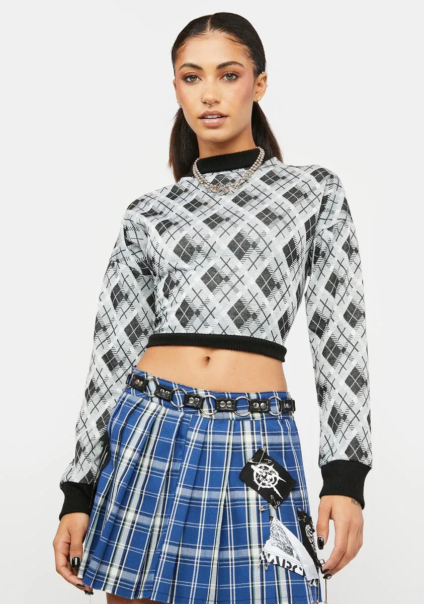Punk Prepped Argyle Knit Sweater sold by Dolls Kill product image thumbnail 2