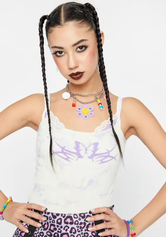 Tie Dye Butterfly Cami sold by Dolls Kill