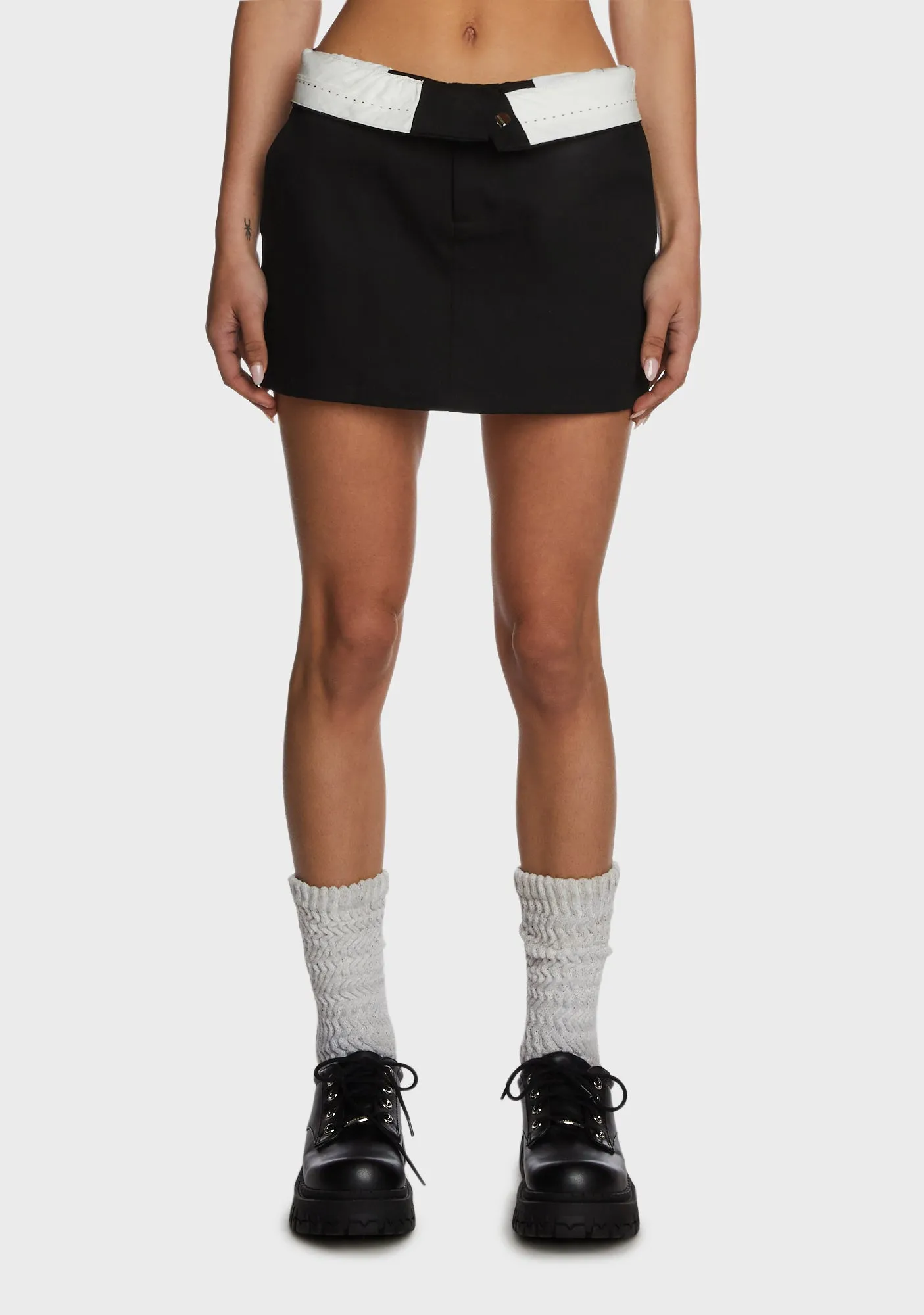 Lena Low Rise Mini Skirt sold by Dolls Kill