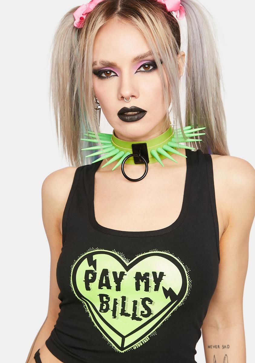 Pay My Bills Graphic Tank sold by Dolls Kill