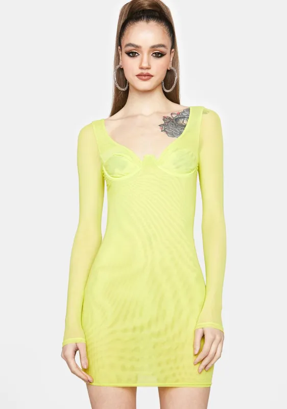 Honey Not Fade Away Mesh Bodycon Dress sold by Dolls Kill