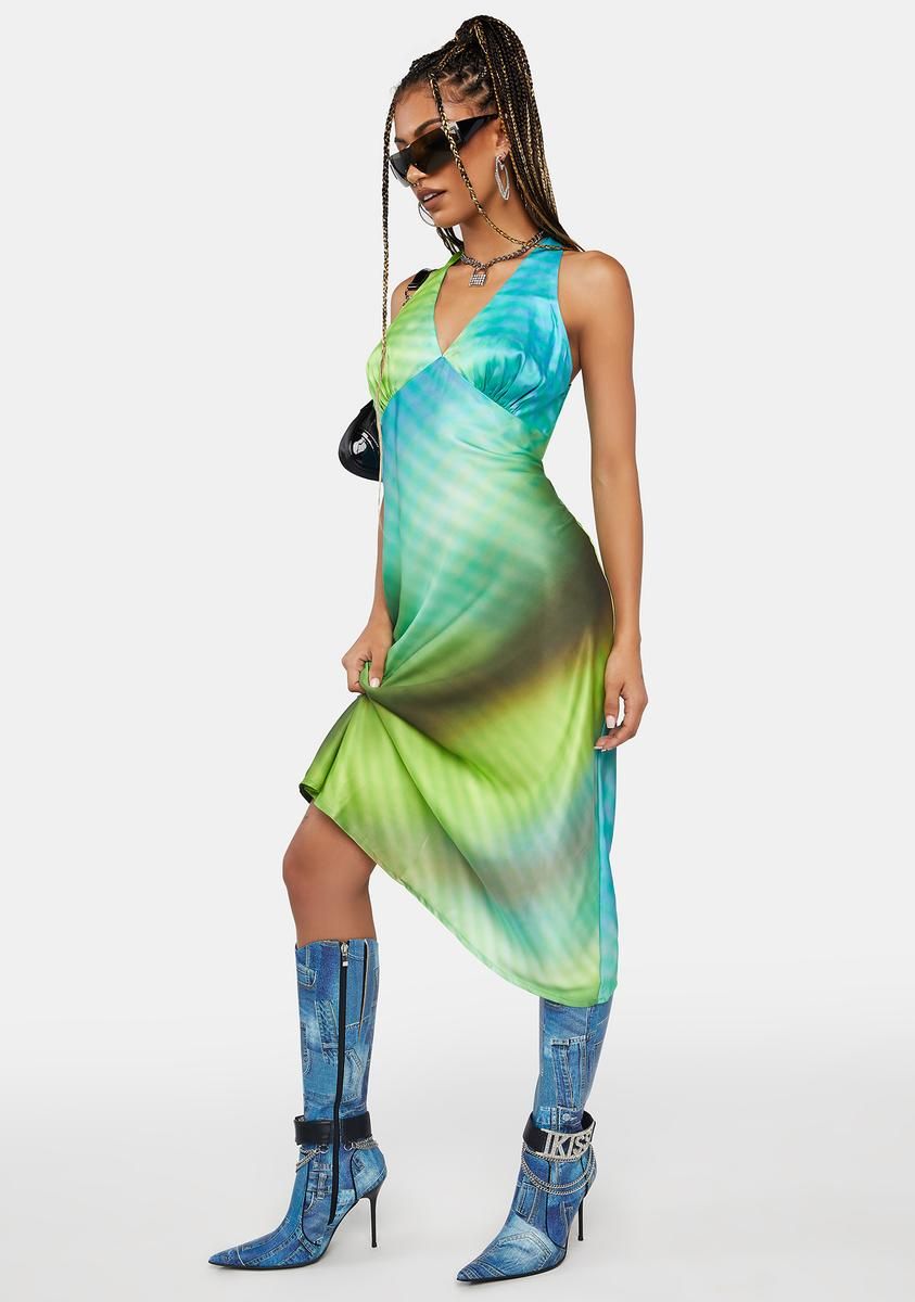 Space Blur Midi Slip Dress sold by Dolls Kill product image thumbnail 3