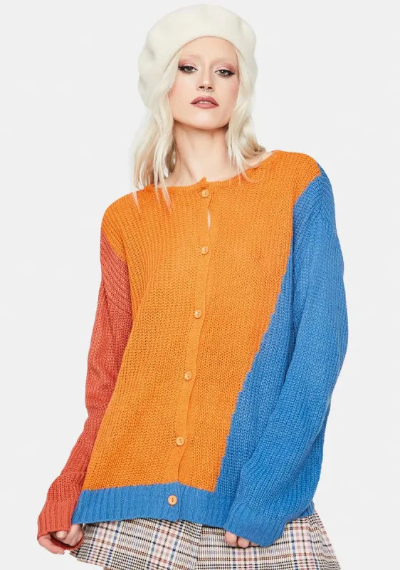 Since I Met You Color Block Cardigan sold by Dolls Kill