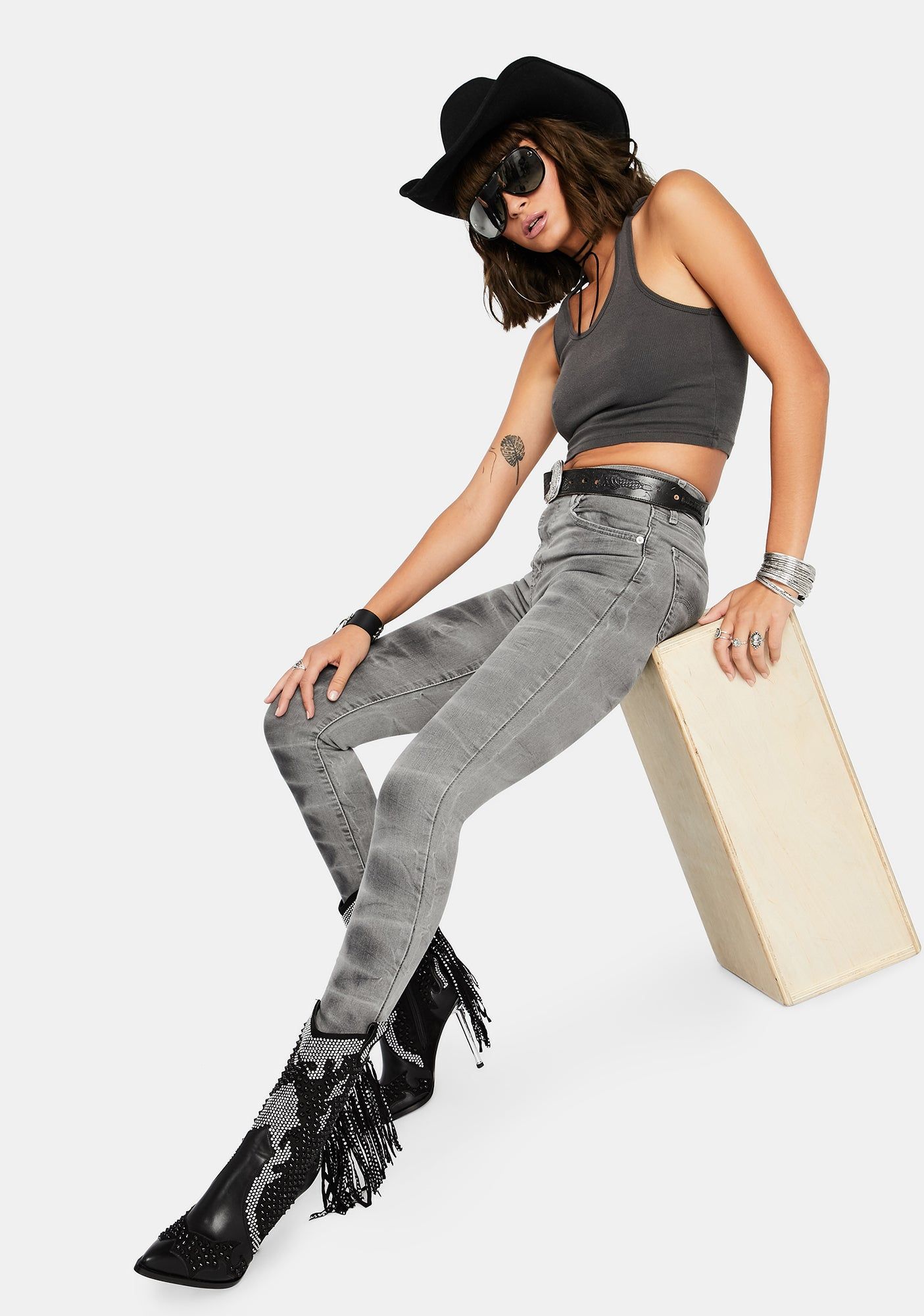 Killin' It Mile High Super Skinny Jeans sold by Dolls Kill product image thumbnail 2