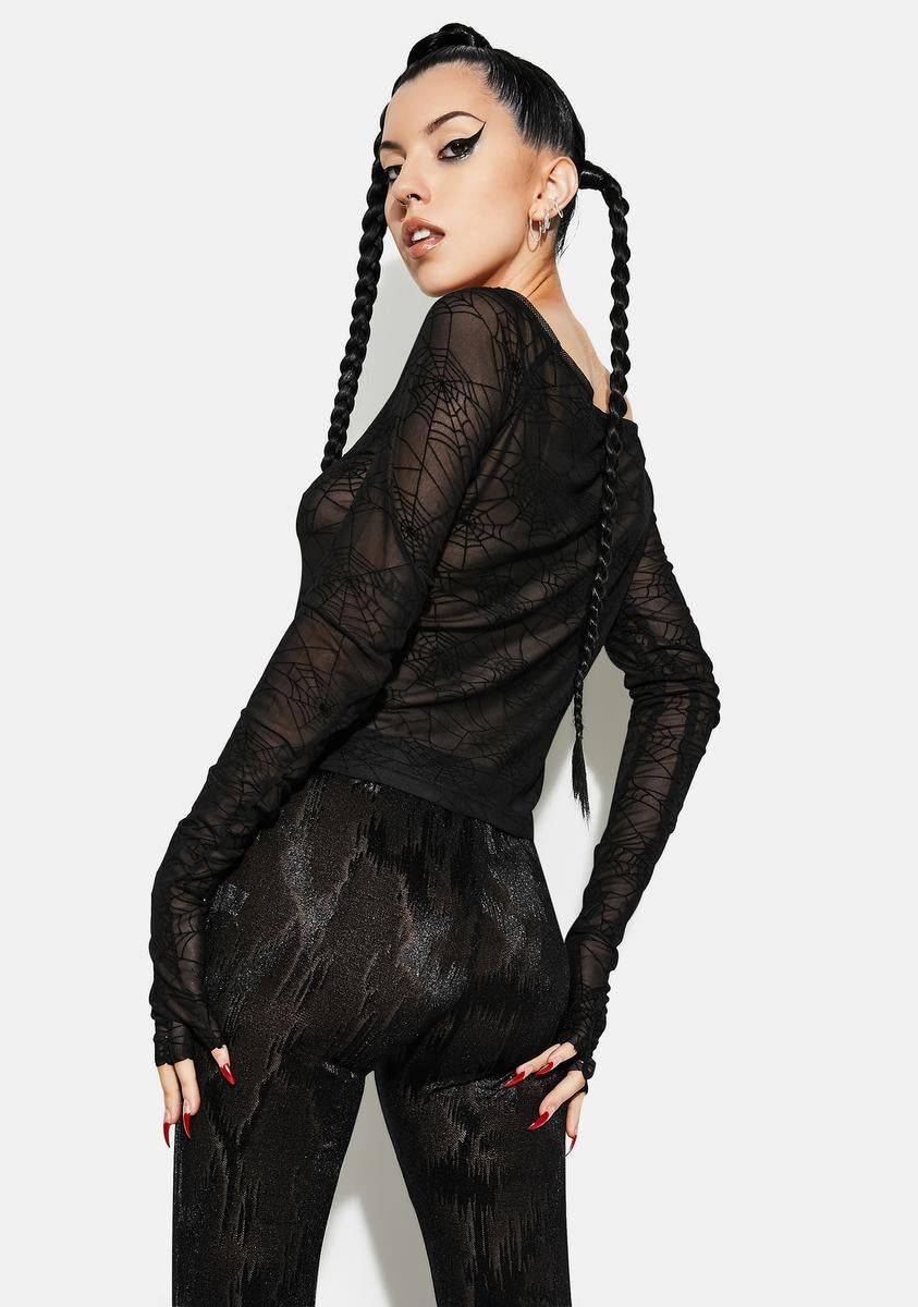 Just Widowed Sheer Top sold by Dolls Kill product image thumbnail 4