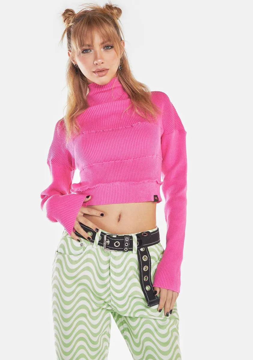 Polly Long Sleeve Crop Top sold by Dolls Kill