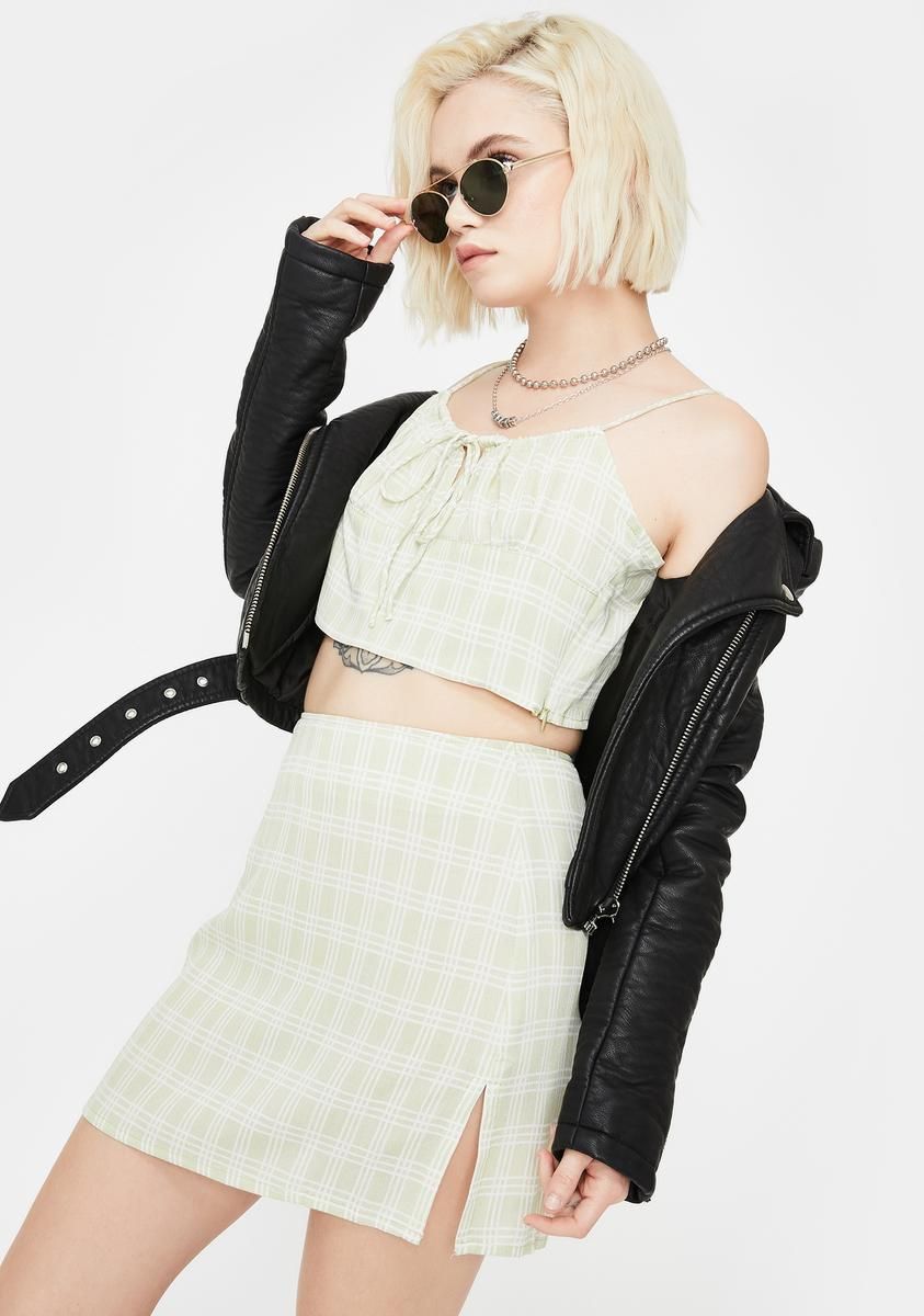 Sage Sheny Mini Skirt sold by Dolls Kill product image thumbnail 2