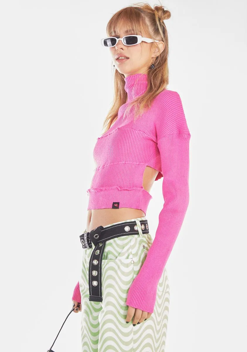 Polly Long Sleeve Crop Top sold by Dolls Kill product image thumbnail 2