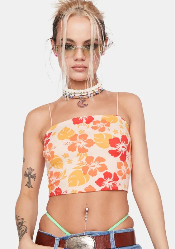 Crush Tropical Topics Hibiscus Cami Top sold by Dolls Kill