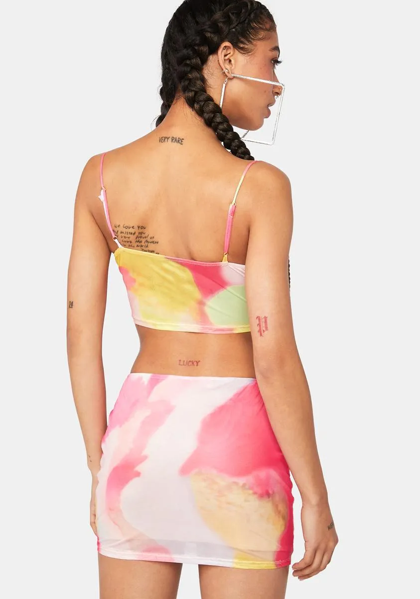 Citrus Spritz Tie Dye Skirt Set sold by Dolls Kill product image thumbnail 4