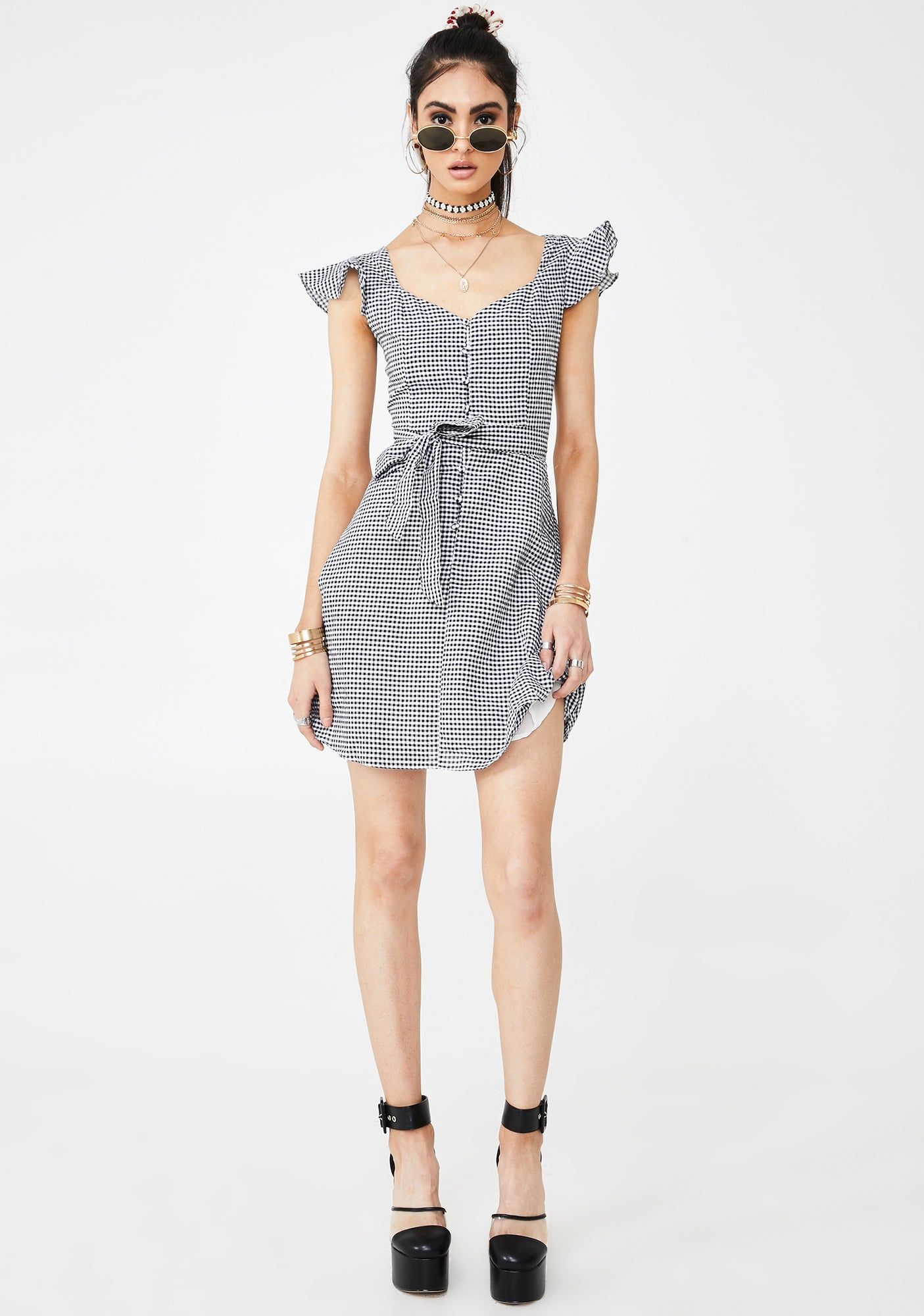 Luna Tropical Climate Fit N' Flare Dress sold by Dolls Kill product image thumbnail 3