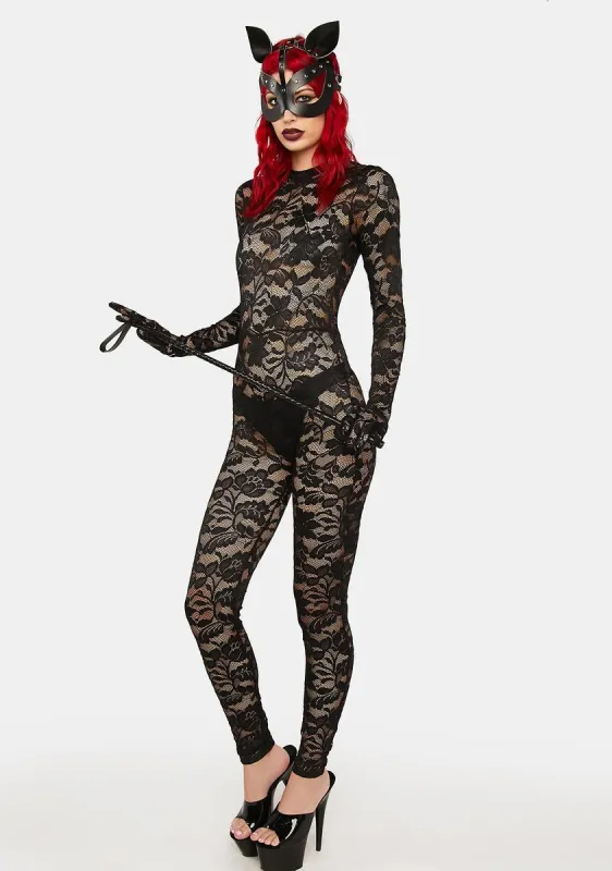 Wicked Nights Lace Jumpsuit sold by Dolls Kill