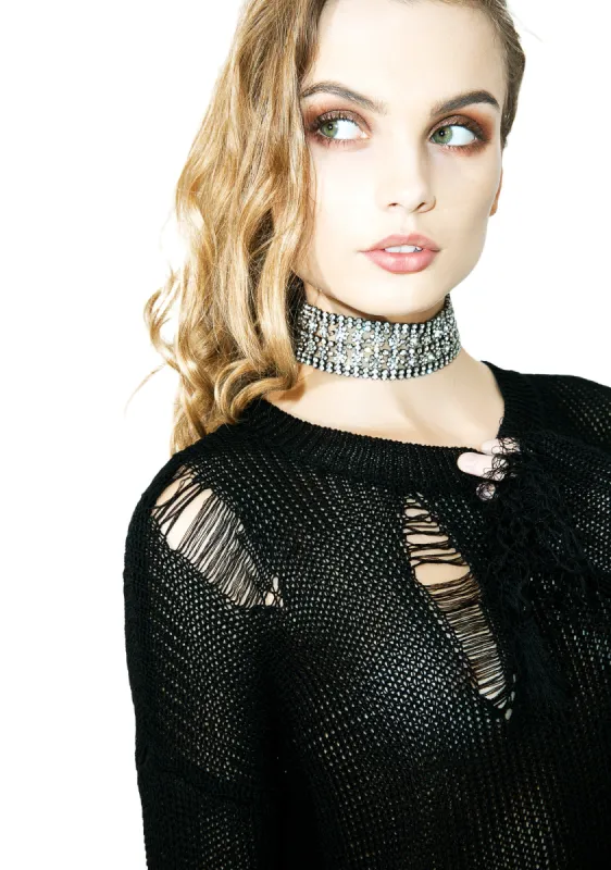 Torn To Pieces Sweater sold by Dolls Kill