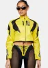 Yellow Transformer Moto Coat sold by Dolls Kill