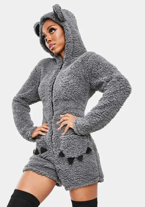 Koality Time Fur Romper sold by Dolls Kill