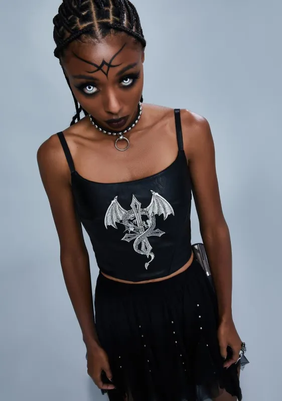 Blood Will Tell Corset Tank sold by Dolls Kill
