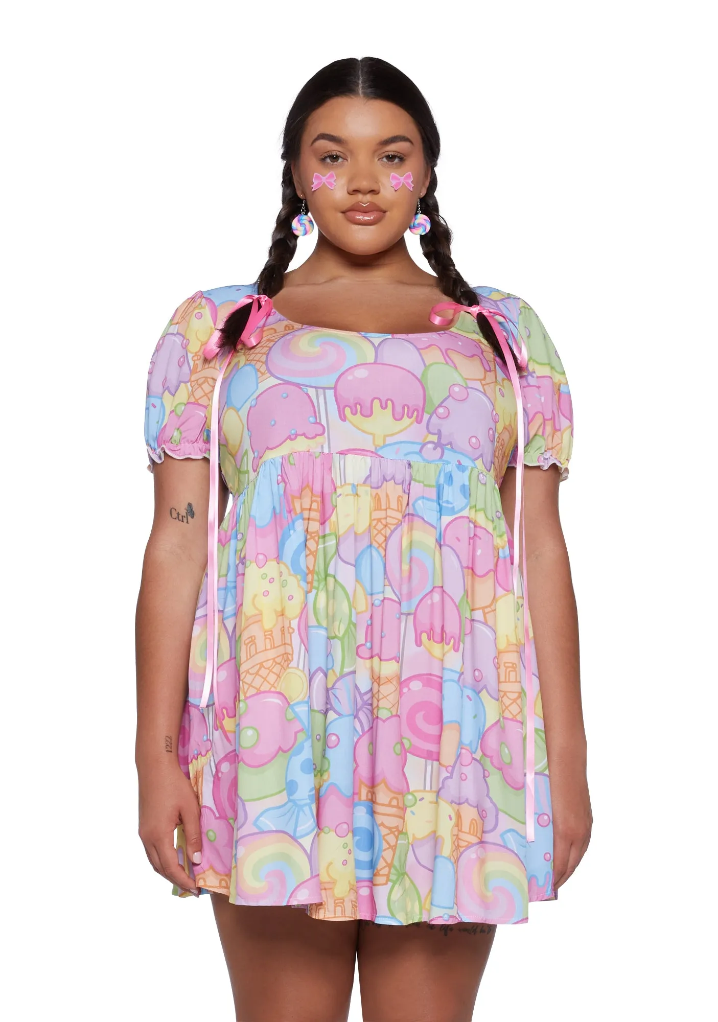 Plus Sugar Rush Mini Dress sold by Dolls Kill