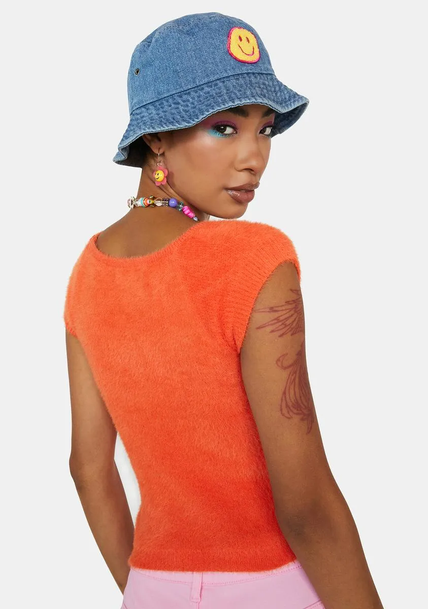 Round And Round Fuzzy Crop Top sold by Dolls Kill product image thumbnail 4