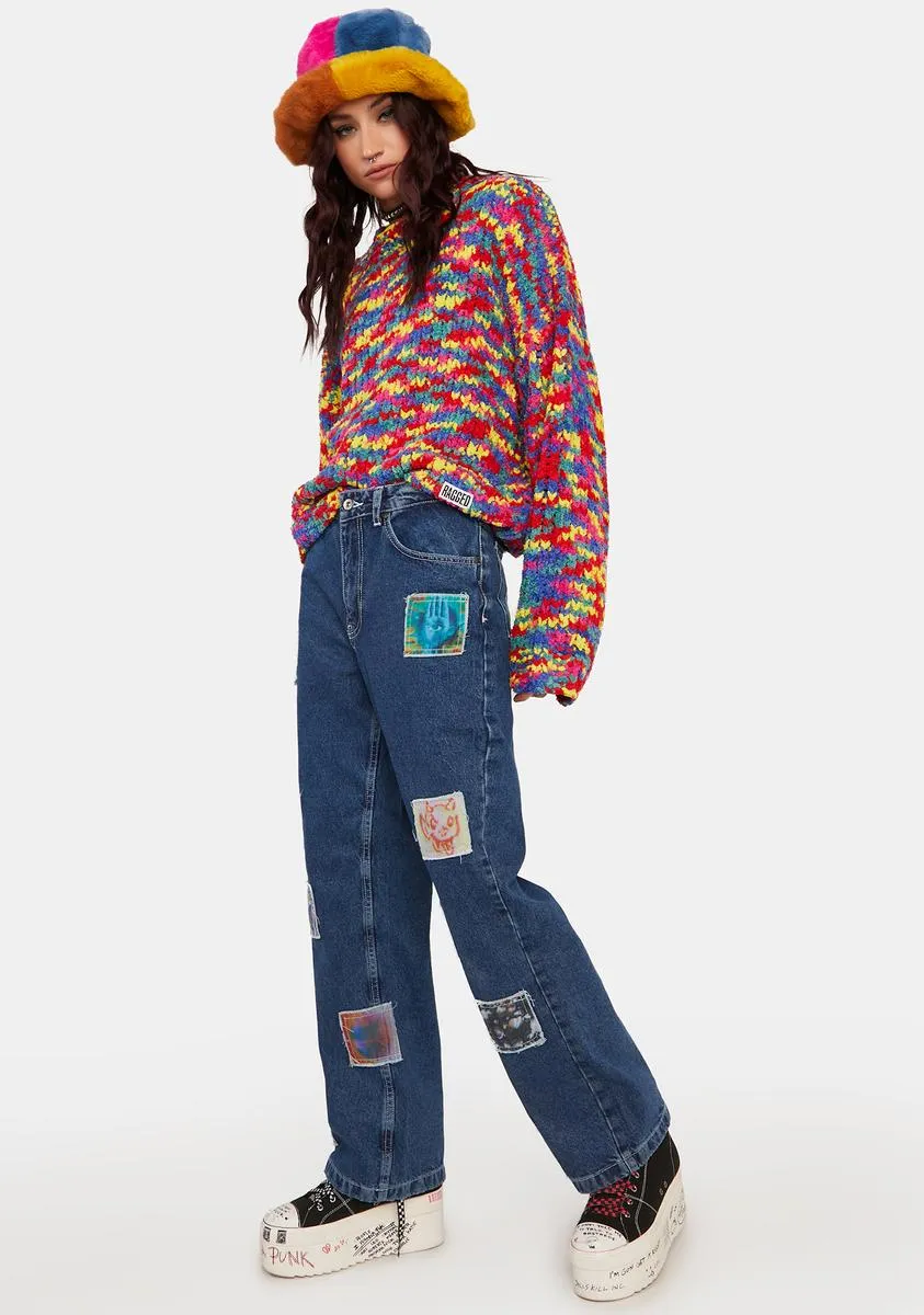 Kook Patch Dad Jeans sold by Dolls Kill product image thumbnail 3