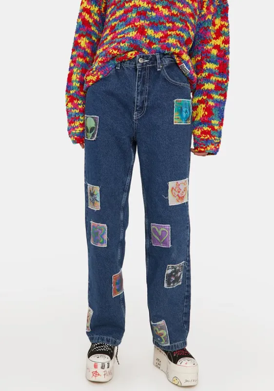 Kook Patch Dad Jeans sold by Dolls Kill