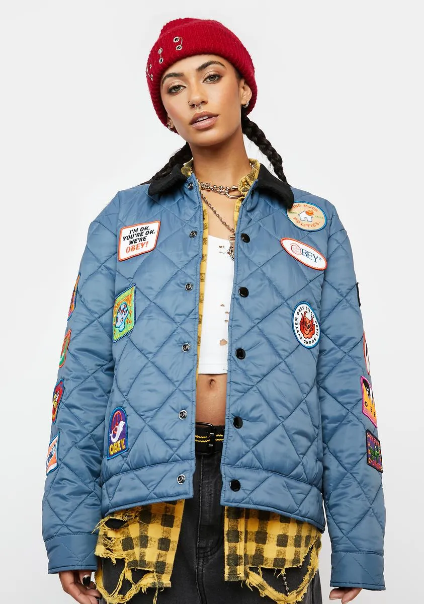 Vintage Blue Collectors Quilted Jacket sold by Dolls Kill product image thumbnail 2