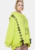 Plus Deadly Hearts N Hellions Lace-Up Hoodie sold by Dolls Kill