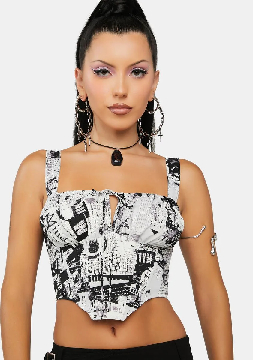 Media Coverage Bustier Top sold by Dolls Kill