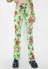 Neon Green Tattoo Rose Speed Racer Mesh Pants sold by Dolls Kill