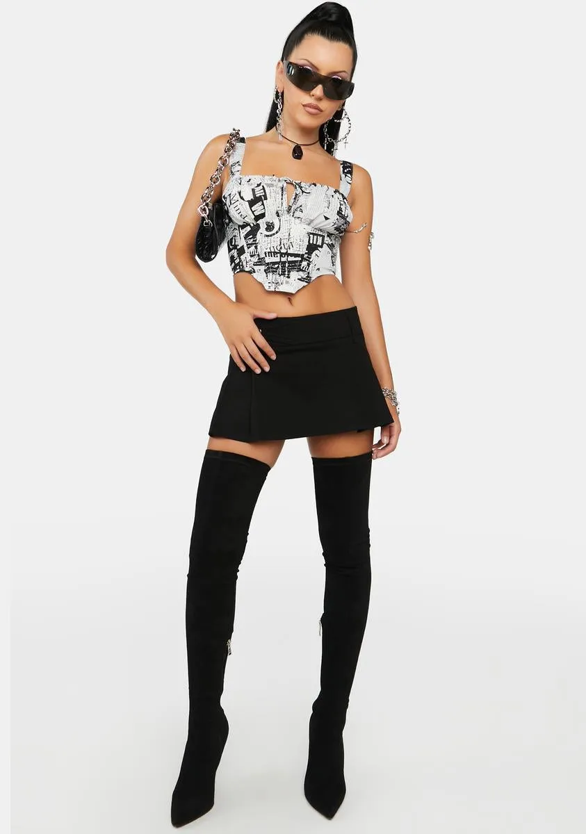 Media Coverage Bustier Top sold by Dolls Kill product image thumbnail 3