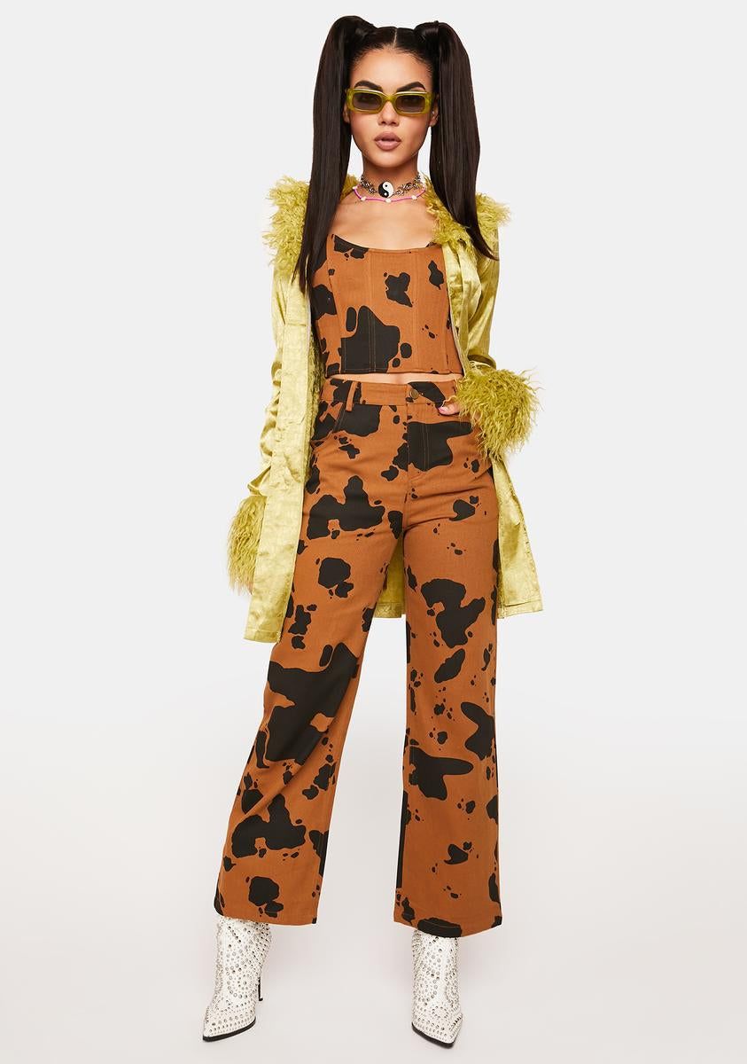 Cow Print Denim Pants sold by Dolls Kill product image thumbnail 3