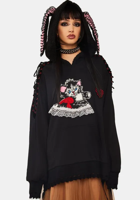 Cute Long Ears Graphic Hoodie sold by Dolls Kill