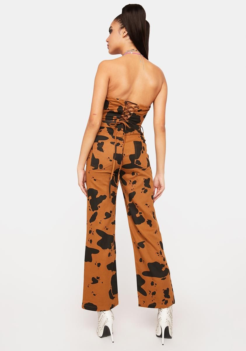 Cow Print Denim Pants sold by Dolls Kill product image thumbnail 4