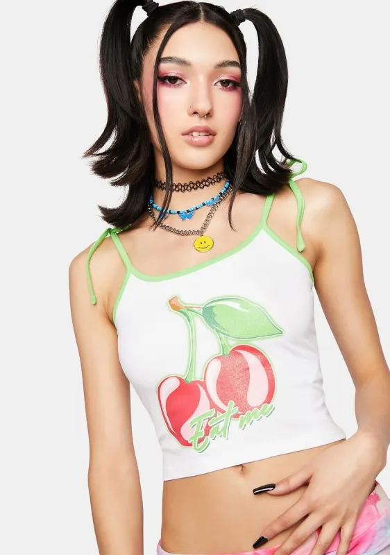 Eat Me Cropped Cami sold by Dolls Kill