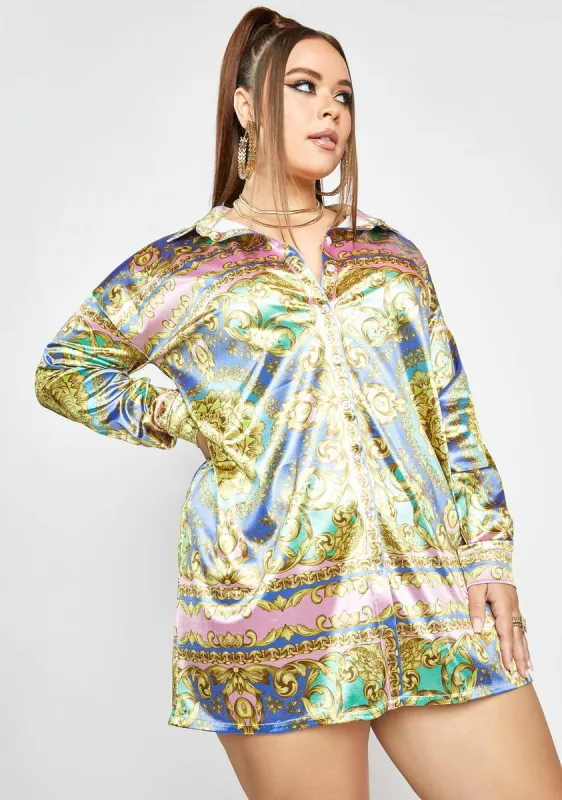 I'm Not Ur Average Gold Digger Satin Top sold by Dolls Kill