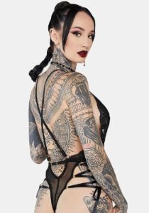 Sloan Lace Plunge Teddy sold by Dolls Kill