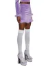 Filthy Femme Velvet Mini Skirt - Purple sold by Dolls Kill