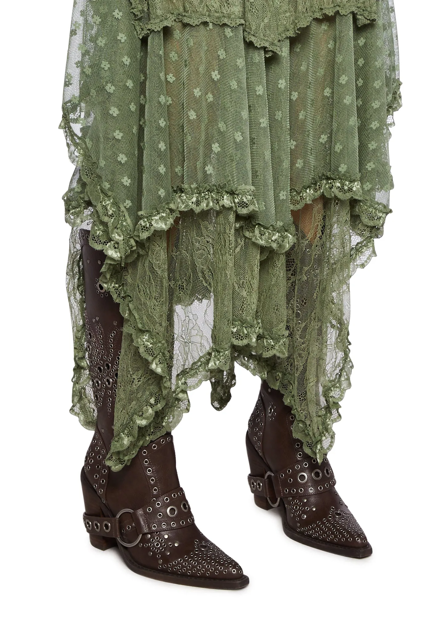 Ethereal Woodlands Maxi Skirt - Green sold by Dolls Kill product image thumbnail 5