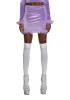 Filthy Femme Velvet Mini Skirt - Purple sold by Dolls Kill