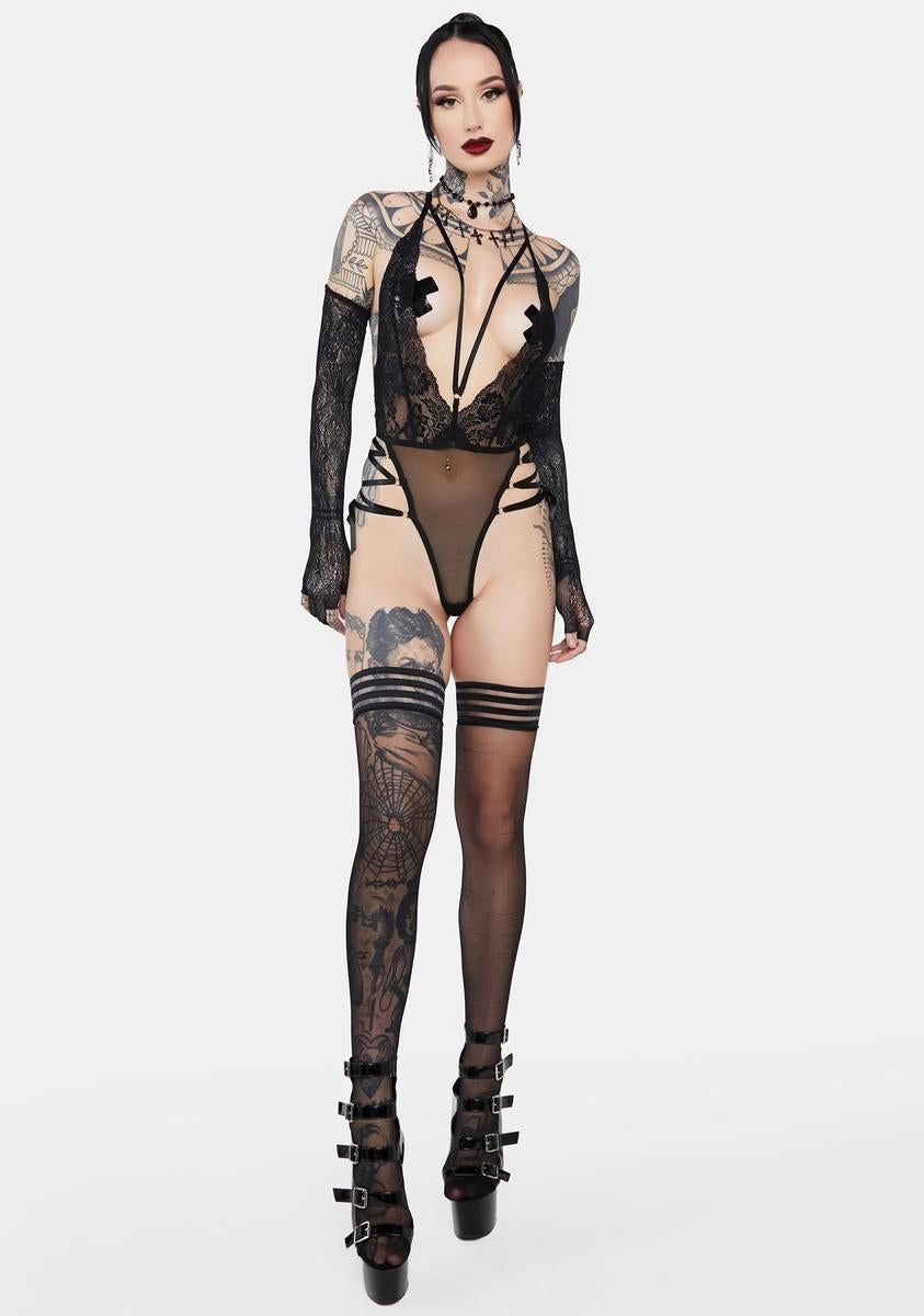 Sloan Lace Plunge Teddy sold by Dolls Kill product image thumbnail 4