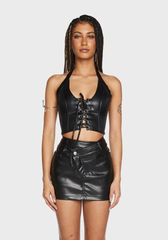 What You've Got Vegan Leather Top sold by Dolls Kill