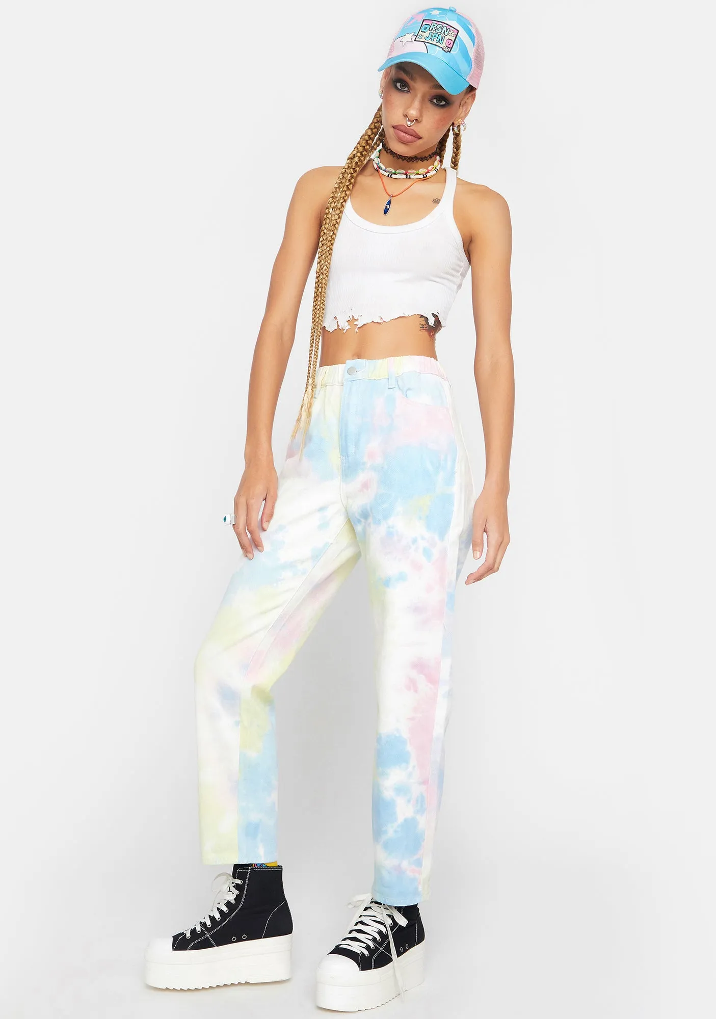 Sherbet Daydream Tie Dye Jeans sold by Dolls Kill product image thumbnail 3