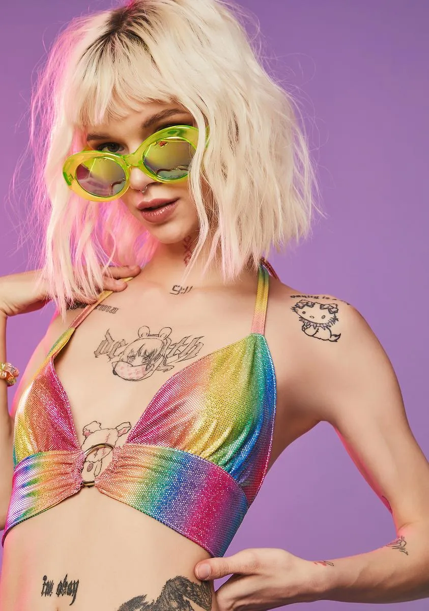 Groovy Delight Sparkle Bra Top sold by Dolls Kill product image thumbnail 2