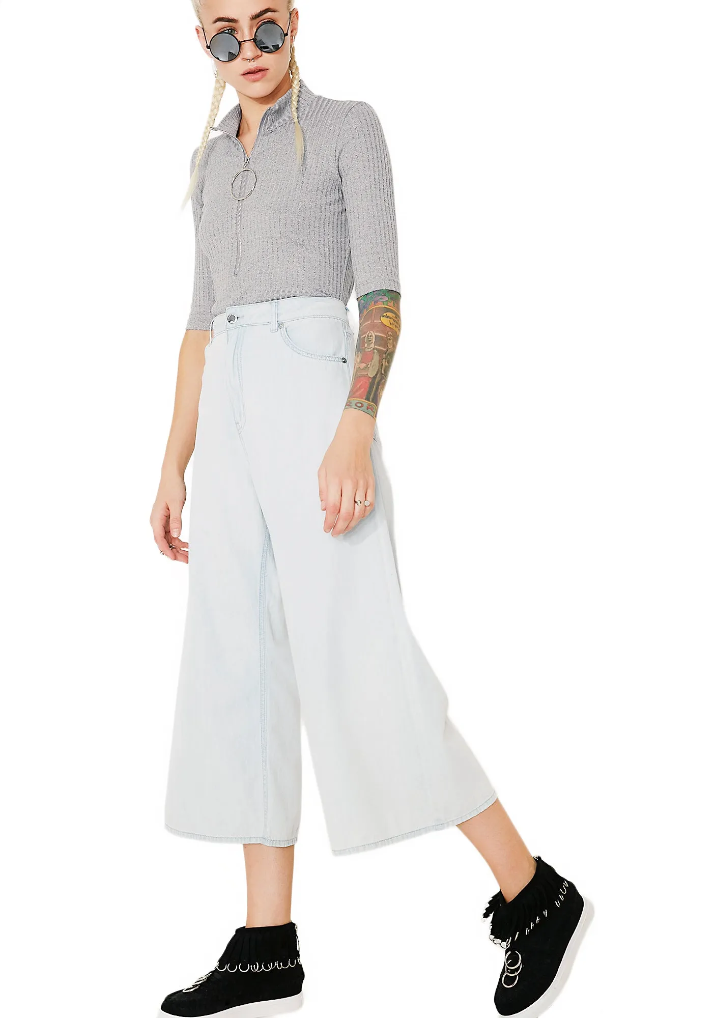 Abstract Denim Trousers sold by Dolls Kill product image thumbnail 5