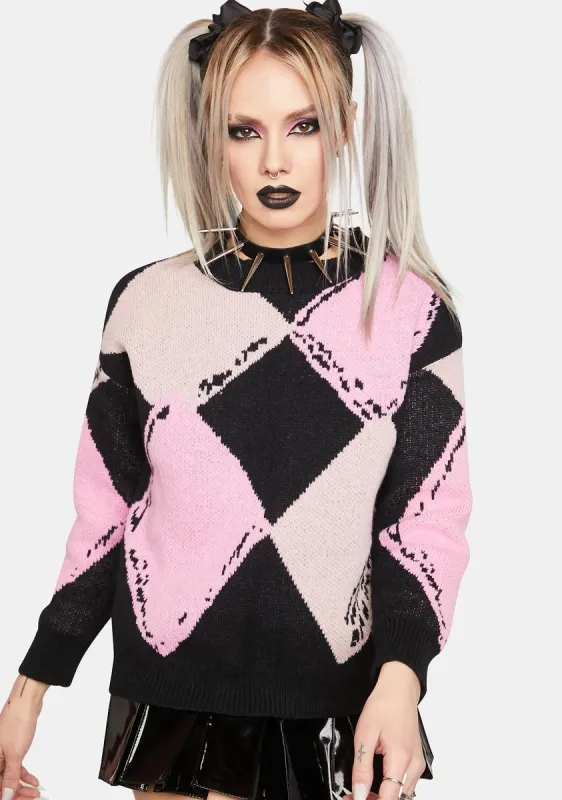 Don't Like U Argyle Sweater sold by Dolls Kill
