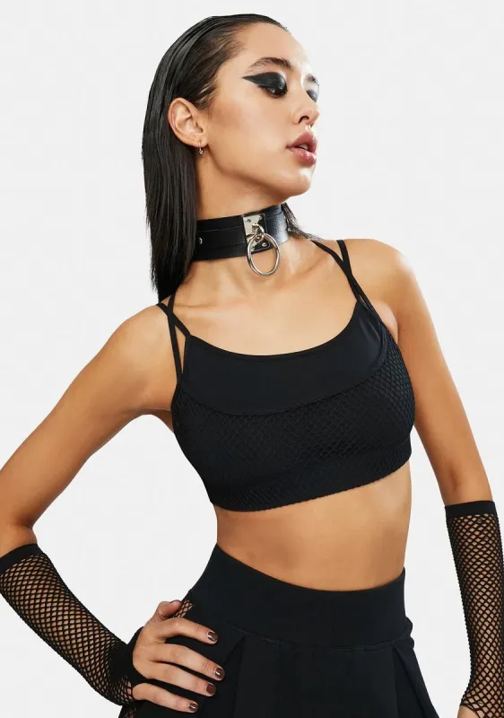 Serve It Up Fishnet Tennis Bra sold by Dolls Kill